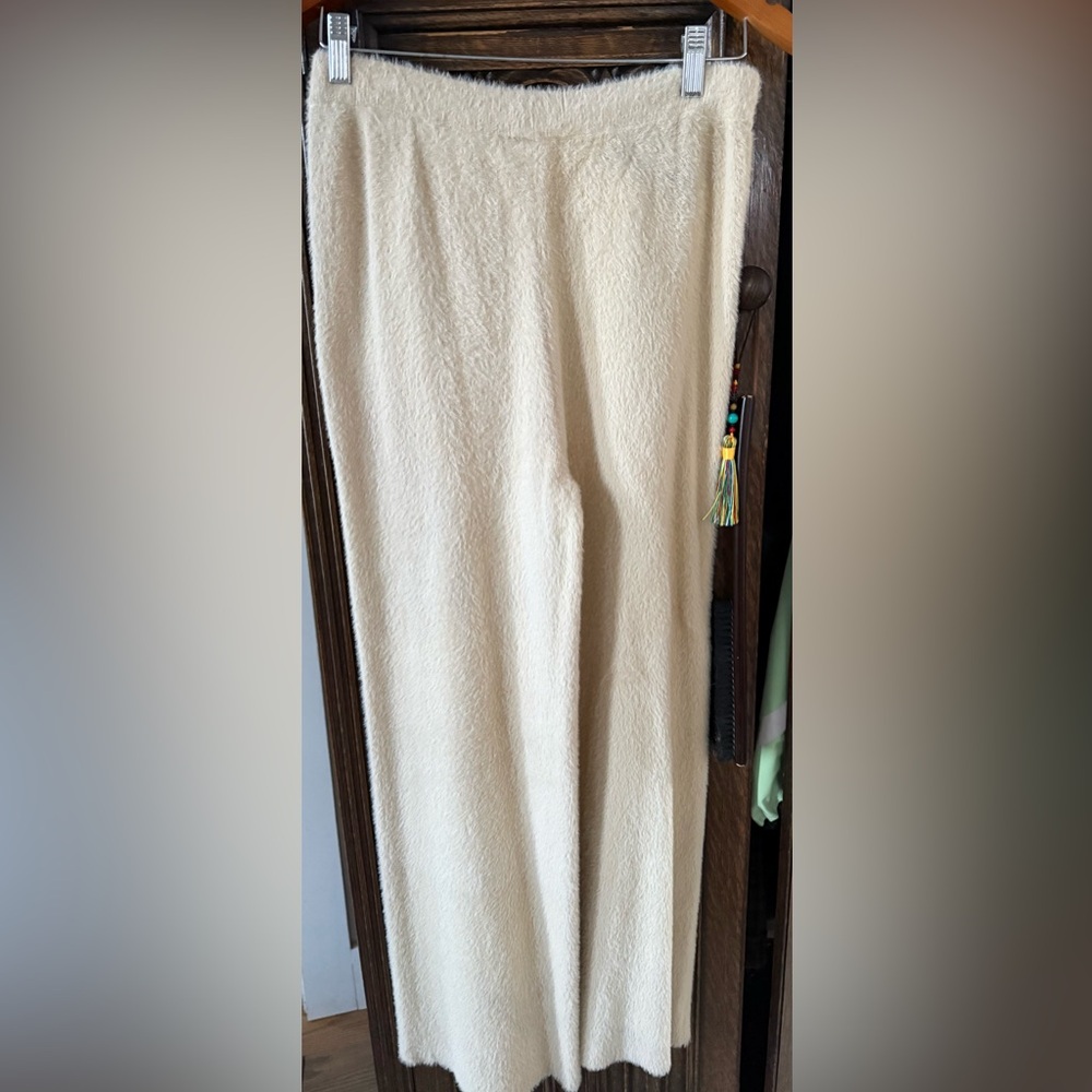 Molly Bracken Cream Wide-Leg Pants